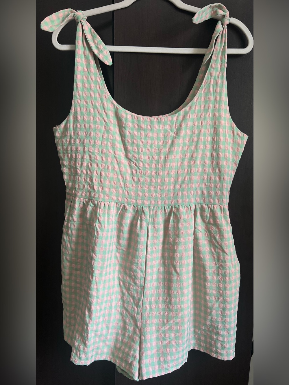 Gingham Seersucker Romper